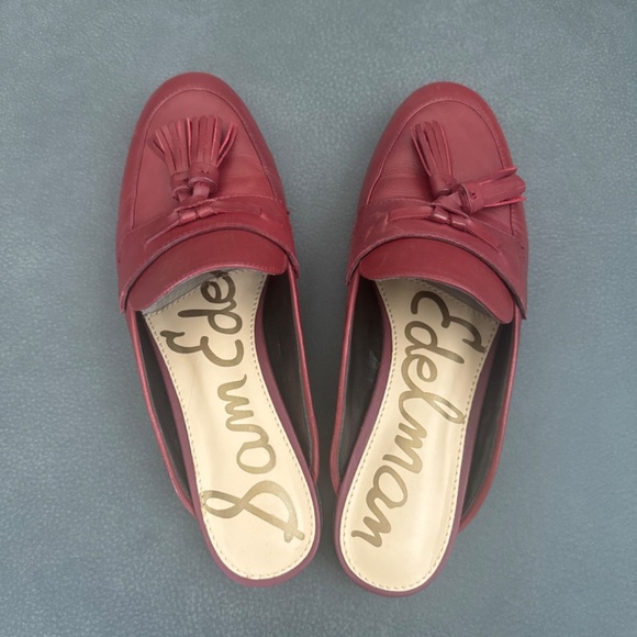 Sam Edelman Dark Red Leather Mule 6.5 - Picture 2 of 6